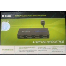 Карманный USB 2.0 концентратор D-Link DUB-104 в Сыктывкаре, USB хаб DLink DUB104 (Сыктывкар)