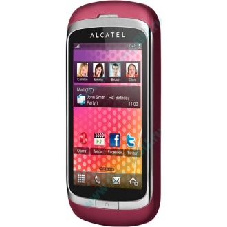 Красно-розовый телефон Alcatel One Touch 818 (Сыктывкар)